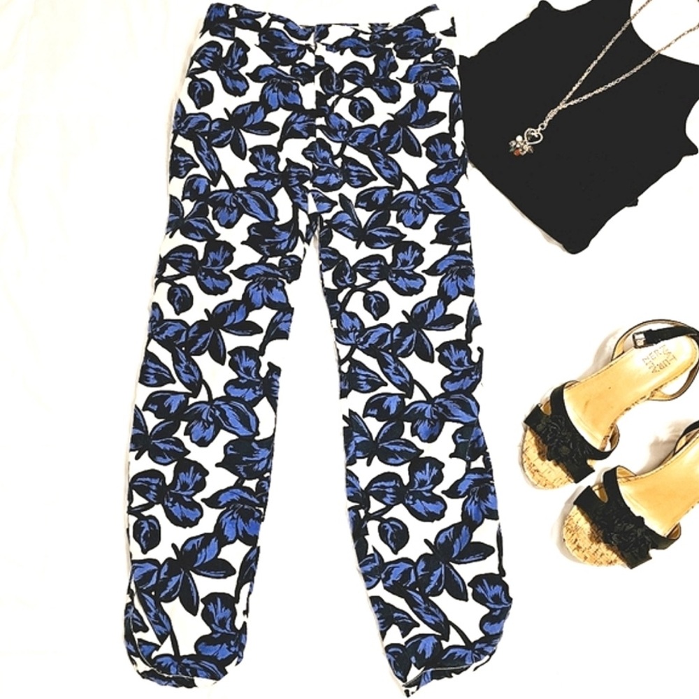 Floral Banana Republic Ankle Pants